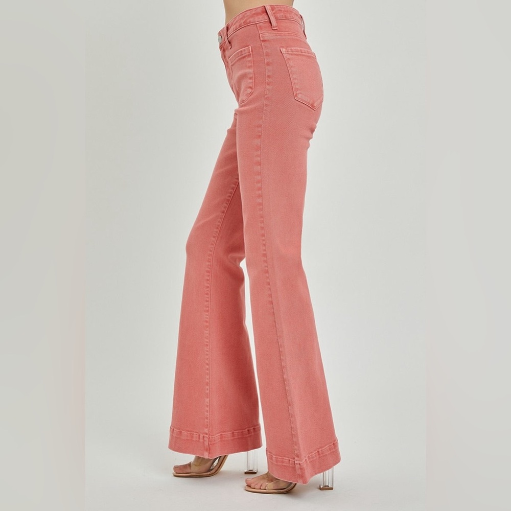 High Rise Patch Pocket Bell Bottom Jeans - Risen - Picture 4 of 5